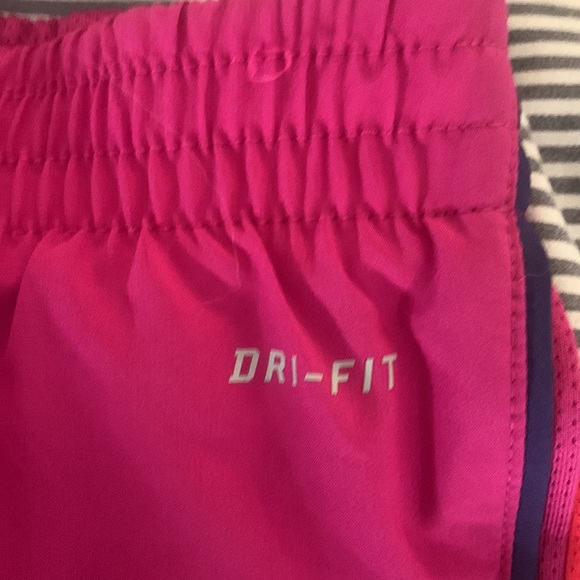 Nike Dri-Fit Running shorts large EUC purple and orange - Picture 7 of 8